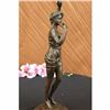 Image 3 : Signed Original Vitaleh Exotic Stripper Nude Bronze Art Deco Sculpture Statue