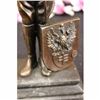 Image 4 : Russian Emperor Guard with Eagle Symbol Bronze Sculpture Marble Base Figure