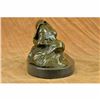 Image 3 : Signed Original Abstract Nude Female on Rock Bronze Sculpture Marble Statue Gift