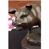 Image 4 : VICTORIAN BRONZE PIG AUSTRIAN DESKTOP FARM ANIMAL SCULPTURE MARBLE