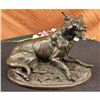 Image 1 : VINTAGE BRONZE GERMAN SHEPARD DOG STATUE SCULPTURE
