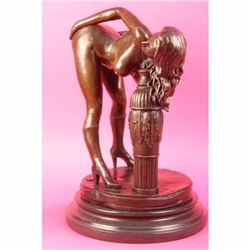 Stunning  Sexy Bronze Erotic Sculpture Nude Woman Deco