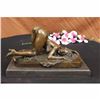 Image 1 : BRONZE EROTIC SCULPTURE NUDE ART SEX STATUE SIGNED NR