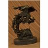Image 1 : Signed Original Mythical Flying Dragon Bronze Sculpture Statue