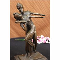 Signed Chiparus Persian Dancers Bronze Sculpture Statue