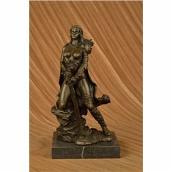Amazon Warrior Nude Naked Female BRONZE Sculpture