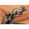 Image 3 : Sign Original Barye Jaguar attacking Baby Gazelle Bronze Marble Sculpture