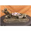 Image 1 : Signed Milo Man With Bow and Arrow Striking Lion Bronze Sculpture