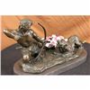 Image 4 : Signed Milo Man With Bow and Arrow Striking Lion Bronze Sculpture