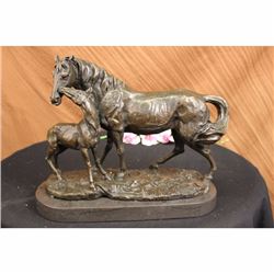 Bronze Marble Western Statue Horse Farm Sculpture LARGE