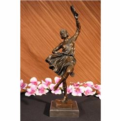 Bruno Zach Russian Local Dancer Bronze Marble Sculpture