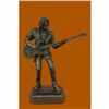 Image 1 : Signed Handcrafted Rick James Guitar Player Bronze Sculpture Figurine Statue NR