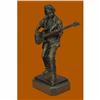 Image 2 : Signed Handcrafted Rick James Guitar Player Bronze Sculpture Figurine Statue NR
