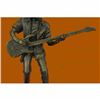 Image 5 : Signed Handcrafted Rick James Guitar Player Bronze Sculpture Figurine Statue NR