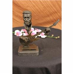 Signed Original Milo Abstract African American Singer with Guitar Bronze