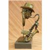 Image 3 : Signed Sax Saxophone Player Salutes Jazz and Rhythm and Blues Bronze Sculpture
