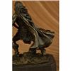 Image 5 : Bronze European Warrior with Sword Sculpture Rare Marble Base Figurine Home Deco