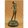 Image 1 : Signed Milo Female Golfer Tournament PGA Golf Golfing Trophy Bronze Sculpture NR