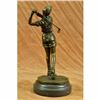 Image 3 : Signed Milo Female Golfer Tournament PGA Golf Golfing Trophy Bronze Sculpture NR
