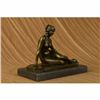 Image 2 : Vintage ART NOUVEAU Style BRONZE  MARBLE Victorian Lady EROTIC Nude STATUE ART