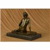 Image 3 : Vintage ART NOUVEAU Style BRONZE  MARBLE Victorian Lady EROTIC Nude STATUE ART