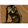 Image 5 : Vintage ART NOUVEAU Style BRONZE  MARBLE Victorian Lady EROTIC Nude STATUE ART