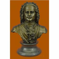 14 Bronze ART Johann Sebastian Bach The father of music head statue Sculpture