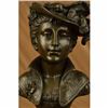 Image 4 : Elegant Original Signed by Milo Bronze Marble Statue Nude Female Bust Sculpture