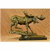 Image 1 : Signed Bugatti Wildlife Large Moose Sculpture Hot Cast Home Cabin Decor Figure