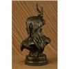 Image 4 : NATIVE AMERICAN INDIAN WARRIOR CHIEF 100% BRONZE ON MARBLE SCULPTURE STATUE ART