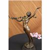 Image 1 : Signed Original Vitaleh Nude Nymph Calling into Forest Bronze Sculpture
