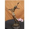 Image 2 : Signed Original Vitaleh Nude Nymph Calling into Forest Bronze Sculpture