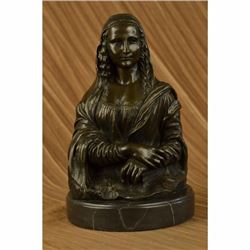 L@@k Art / Leonardo da Vinci Sculpture Mona Lisa Gioconda Beautiful Bronze Decor