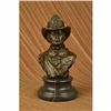Image 1 : FIREMAN FIGHTING FIRE IN ACTION BRONZE STATUE SCULPTURE MARBLE BASE FIGURINE ART