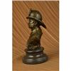 Image 3 : FIREMAN FIGHTING FIRE IN ACTION BRONZE STATUE SCULPTURE MARBLE BASE FIGURINE ART