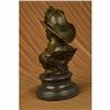 Image 4 : FIREMAN FIGHTING FIRE IN ACTION BRONZE STATUE SCULPTURE MARBLE BASE FIGURINE ART