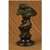 Image 4 : Signed Original Large Sexy Female Bust Bronze Sculpture Marble Base Statue Decor