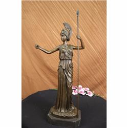 Bronze Marble Statue Athena Greek Goddess Grecian Art Deco Sculpture