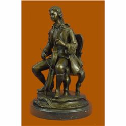 Large size Man playing music statue with musical instruments cello Player Bronze