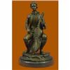 Image 2 : Large size Man playing music statue with musical instruments cello Player Bronze