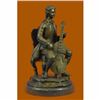 Image 3 : Large size Man playing music statue with musical instruments cello Player Bronze