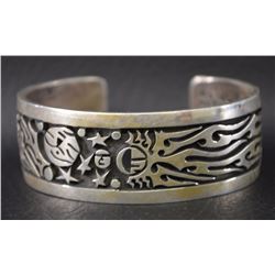 【Hopi】【Ferron Joseysva】【ブレスレット】 HOPI SILVER BRACELET BY FERRON JOSEYESVA/ NAKAI-WAYWISA SHOP MARK