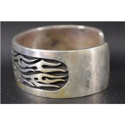 HOPI SILVER BRACELET BY FERRON JOSEYESVA/ NAKAI-WAYWISA SHOP MARK