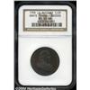 Image 1 : 1795 1/2P Washington Grate Halfpenny, Large Buttons, Reeded Edge MS65 Brown NGC.