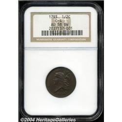 1793 1/2 C AU58 NGC.