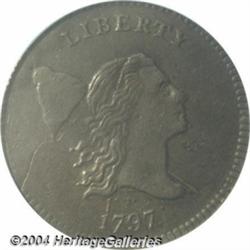 1797 1/2 C 1 Above 1 AU50 PCGS.