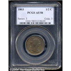 1803 1/2 C AU58 PCGS.