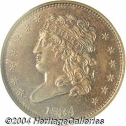 1834 1/2 C PR65 Red and Brown NGC.