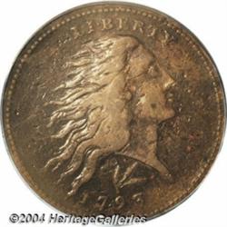 1793 1C Wreath Cent--Lettered Edge--VF30 PCGS.