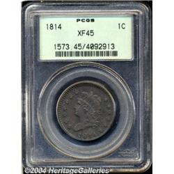 1814 1C Crosslet 4 XF45 PCGS.